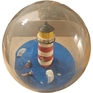 Sanstar Lighthouse Snow Globe with Blue Sand